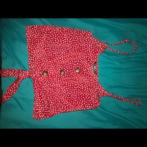 Red and White Top